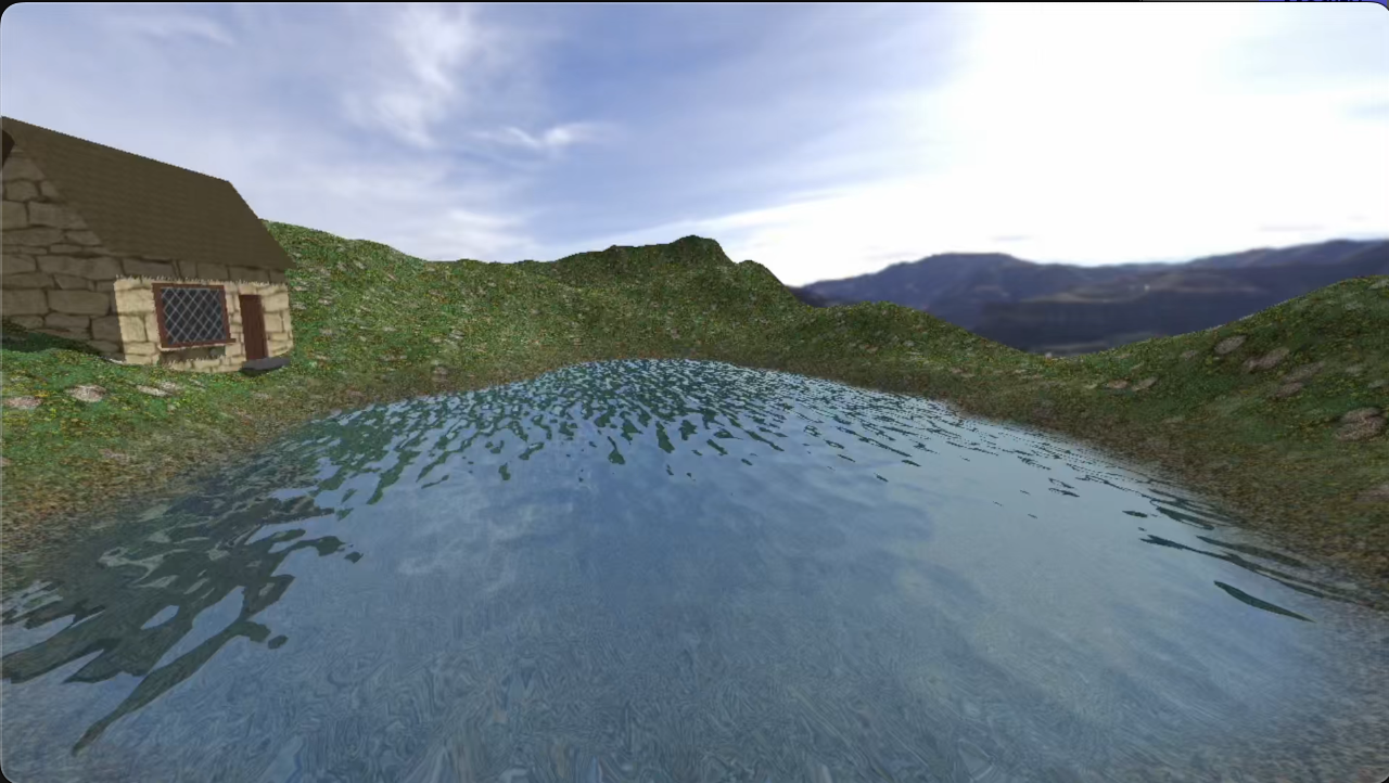 Rendered scene from the Metal Engine project